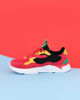 Immagine di ENRICO COVERI - Sneakers rossa e gialla con inserti colorati e lacci, numerata 36/40