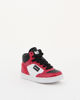Immagine di GAS - Sneakers alta rossa e bianca con dettagli neri zip laterale e lacci, numerata 24/29