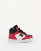 Immagine di GAS - Sneakers alta rossa e bianca con dettagli neri zip laterale e lacci, numerata 24/29