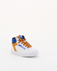 Immagine di GAS - Sneakers alta bianca e gialla con dettagli blu zip laterale e lacci, numerata 24/29