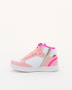 Immagine di GAS - Sneakers alta bianca e rosa con dettagli fucsia zip laterale e lacci, numerata 30/35