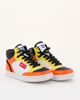 Immagine di GAS - Sneakers alta bianca e arancione con inserti colorati zip laterale e lacci, numerata 30/35