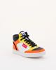 Immagine di GAS - Sneakers alta bianca e arancione con inserti colorati zip laterale e lacci, numerata 30/35