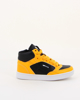 Immagine di GAS - Sneakers alta nera e gialla con zip laterale e lacci, numerata 30/35