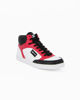 Immagine di GAS - Sneakers alta bianca e rossa con dettagli neri zip laterale e lacci, numerata 36/39