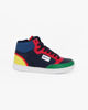 Immagine di GAS - Sneakers alta blu e rossa con inserti colorati e lacci, numerata 36/39