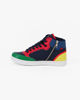 Immagine di GAS - Sneakers alta blu e rossa con inserti colorati e lacci, numerata 36/39
