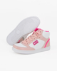 Immagine di GAS - Sneakers alta bianca e rosa con dettagli fucsia zip laterale e lacci, numerata 36/39