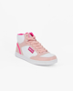 Immagine di GAS - Sneakers alta bianca e rosa con dettagli fucsia zip laterale e lacci, numerata 36/39