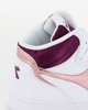 Immagine di DIADORA RAPTOR MID METALLIC SATIN WN - Sneakers alta bianca e rosa con dettagli viola