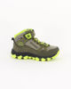 Immagine di SOPRANI SPORT - Scarpa alta da trekking verde scuro e gialla con strappo, numerata 30/35