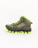 Immagine di SOPRANI SPORT - Scarpa alta da trekking verde scuro e gialla con strappo, numerata 30/35