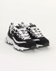 Immagine di SKECHERS - Scarpa nera e bianca con inserti colorati e soletta in memory foam traspirante
