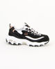 Immagine di SKECHERS - Scarpa nera e bianca con inserti colorati e soletta in memory foam traspirante