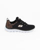 Immagine di SKECHERS - Scarpa nera con dettaglio posteriore leopardato e soletta in memory foam traspirante
