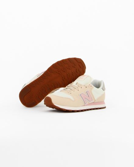 Immagine di NEW BALANCE - Sneakers da donna beige e rosa con dettagli scamosciati e soletta NB comfort
