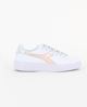Immagine di DIADORA STEP P - Sneakers bianca e rosa con dettagli argento metallizzati, numerata 36/41
