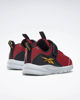 Immagine di REEBOK RUSH RUNNER 4.0 TD - Sneakers da bambino rossa e nera con dettagli gialli e strappo, numerata 19,5/26,5