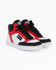 Immagine di GAS - Sneakers alta bianca e rossa con dettagli neri zip laterale e lacci, numerata 30/35