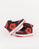 Immagine di CANGURO - Sneakers da bambino alta nera e rossa con strappo, numerata 24/29