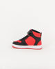 Immagine di CANGURO - Sneakers da bambino alta nera e rossa con strappo, numerata 24/29