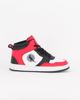 Immagine di CANGURO - Sneakers da bambino alta bianca e nera con dettagli rossi e lacci, numerata 36/39