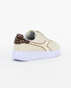 Immagine di DIADORA GAME STEP P LEOPARD GS - Sneakers beige con suola alta e dettaglio posteriore leopardato, numerata 36/39