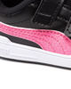 Immagine di PUMA MULTIFLEX GLITZ V INF - Sneakers da bambina nera e rosa con logo rosa glitter e strappo, numerata 20/27