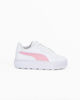 Immagine di PUMA KARMEN L PS - Sneakers da bambina bianca e rosa con dettagli argento e suola alta, numerata 28/35