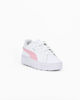 Immagine di PUMA KARMEN L PS - Sneakers da bambina bianca e rosa con dettagli argento e suola alta, numerata 28/35