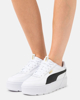 Immagine di PUMA KARMEN REBELLE - Sneakers bianca e nera in VERA PELLE con dettagli oro e suola alta