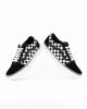 Immagine di VANS WARD (CHECKERED) - Sneakers da uomo nera e bianca in VERA PELLE con inserto a scacchi