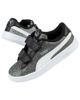 Immagine di PUMA SMASH V2 GLITZ GLAM V INF - Sneakers da bambina argento glitter e bianca con dettagli neri e soletta in memory foam, numerata 20/27