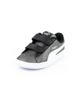 Immagine di PUMA SMASH V2 GLITZ GLAM V INF - Sneakers da bambina argento glitter e bianca con dettagli neri e soletta in memory foam, numerata 20/27