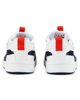 Immagine di PUMA MULTIFLEX SL V PS - Sneakers da bambino bianca e blu con dettagli arancioni e strappo, numerata 28/35