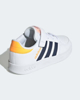 Immagine di ADIDAS BREAKNET EL C - Sneakers da bambino bianca e blu con dettagli arancione e strappo
