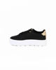 Immagine di PUMA KARMEN DISTRESSED - Sneakers nera e oro con suola alta e soletta in memory foam