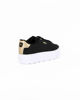 Immagine di PUMA KARMEN DISTRESSED - Sneakers nera e oro con suola alta e soletta in memory foam