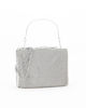 Immagine di DIVAS - Clutch argento con strass e manico in metallo