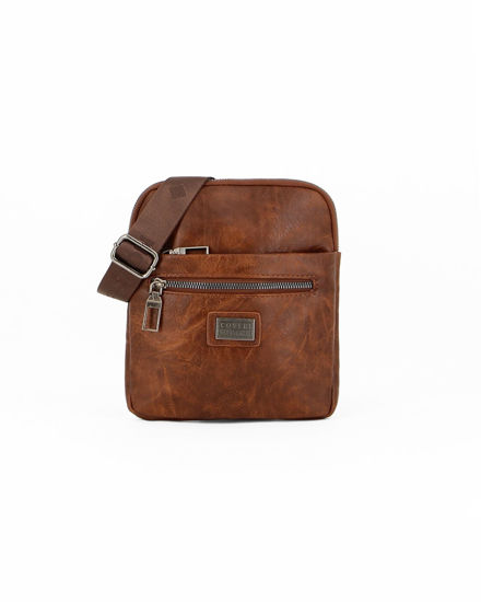 Immagine di COVERI COLLECTION - BORSELLO MARRONE TRASVERSALE TRE ZIP FRONTALI