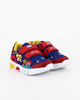 Immagine di BABY SHARK - Sneakers da bambino blu e rossa con luci e doppio strappo, numerata 24/30
