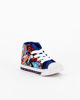 Immagine di SPACE JAM - Sneakers da bambino alta in tessuto blu con luci e lacci, numerata 24/32