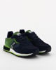 Immagine di NAVIGARE - Sneakers blu e verde in VERA PELLE con dettagli bianchi e soletta traspirante