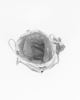 Immagine di MISS GLOBO - Pochette secchiello argento con strass e chiusura coulisse, tracolla catenina removibile
