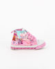 Immagine di CRY BABIES - Sneakers in tessuto alta da bambina rosa con dettagli glitter e luci, numerata 24/30