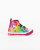Immagine di MAGIC DREAMS - Sneakers in tessuto alta da bambina rosa con dettagli colorati e luci, numerata 24/30