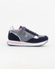 Immagine di RIFLE - Sneakers da donna blu e argento glitter con dettagli metallizzati e suola alta