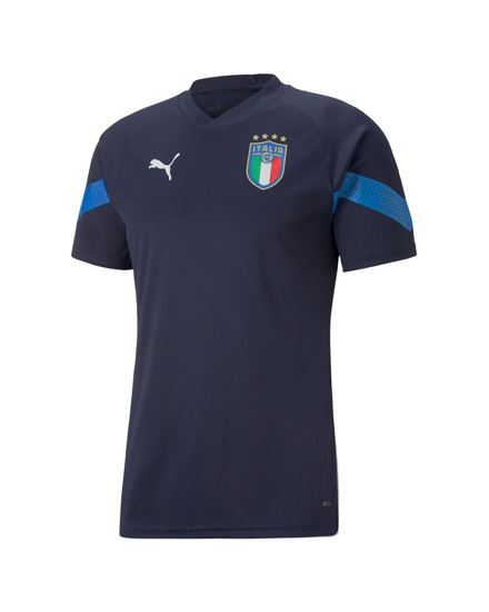 Immagine di PUMA - T-shirt da bambino blu in tessuto traspirante Italia