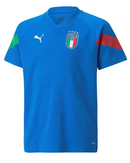 Immagine di PUMA - T-shirt da bambino blu in tessuto traspirante Italia