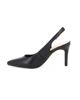 Immagine di MISS GLOBO - Décolleté slingback nera con sottopiede in VERA PELLE, tacco 8cm